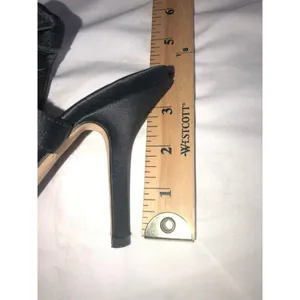 Kate Spade Bow Strappy Heels Size 6.5 Satin Fancy Formal Prom Evening Black Tie thumbnail 7