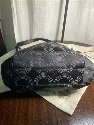 Coach Ashley Dotted Op Art shoulder bag made of jacquard fabric and leather thumbnail 4