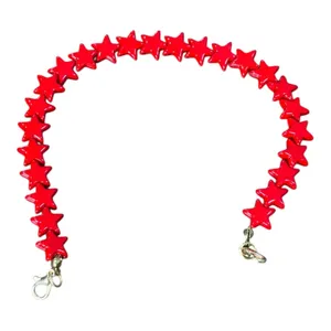 Patriotic‎ Star Beaded Bracelet Women OS Red Y2K Celestial Glossy Bold thumbnail 2