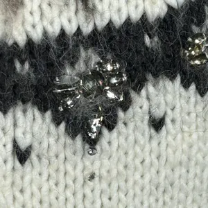 LOFT Ann Taylor Jeweled Wool Alpaca Mohair Mock Neck Sweater Medium thumbnail 11