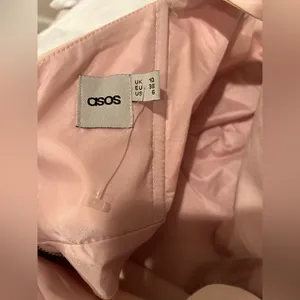 ASOS Ladies Blush Pink Dress Top lined Midi Sexy back w/zipper Brunch Date night thumbnail 2