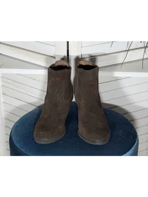 Dolce Vita Brown Suede Leather Ankle Cowboy Boots Size 9 thumbnail 5