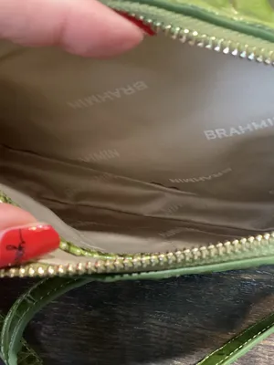 Brahmin Danica Olive Green Melbourne Ombre Croc-Embossed Leather Crossbody Bag thumbnail 6