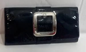 Michael Kors Buckle‎ Black Designer Old Money Minimalist Patent Leather Clutch thumbnail 1