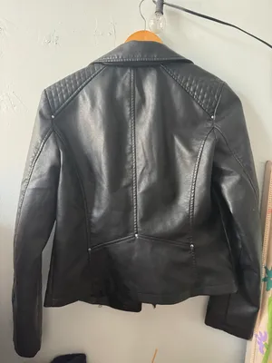 Black Faux Leather Jacket thumbnail 2