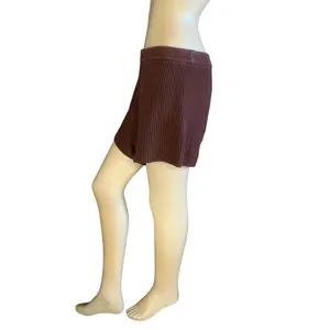 Reformation Brown Knit Sweater Elastic Waist Shorts (L) thumbnail 3