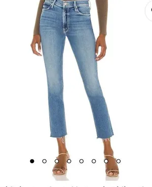 NWT MOTHER Denim Mid Rise Dazzler Ankle Fray Jeans Riding Cliffside Size 26 thumbnail 3