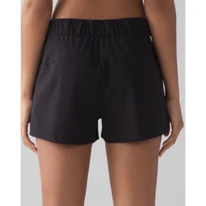 Lululemon On The Fly Short 2.5 Woven Black Mid Rise Athletic Shorts W7AFBS 6 thumbnail 2