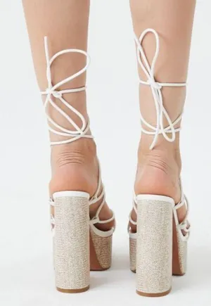 Forever 21 Lace Up Platform Heels thumbnail 3