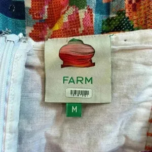Farm Rio Summer Vibe Romper Ruffled Embroidered Square Neck Patchwork Size M thumbnail 7
