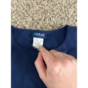 RX Gear Women's Navy Blue Long Sleeve Snap Button down Scrub Top Size‎ Medium thumbnail 5