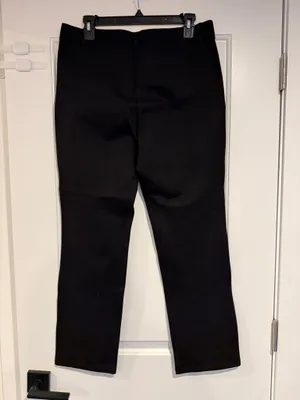 QUINCE Ultra-Stretch Ponte Straight Leg Pants Women Size Large Petite Black NWT thumbnail 8