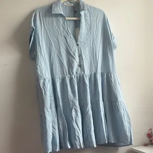 Mustard Seed Sky Blue Shirt Dress thumbnail 2