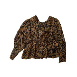 GANNI Animal Print Tie Front Blouse Top EU 34 XS 100% Viscose thumbnail 7