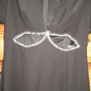 NWT Mac Duggal Ieena Puff Sleeve Black Cut Out Gown Dress 6 2630 thumbnail 11
