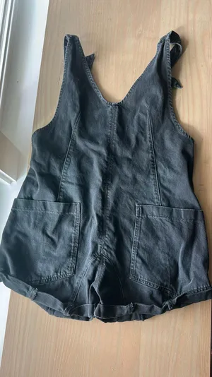 Free People Overall Shorts Black thumbnail 3