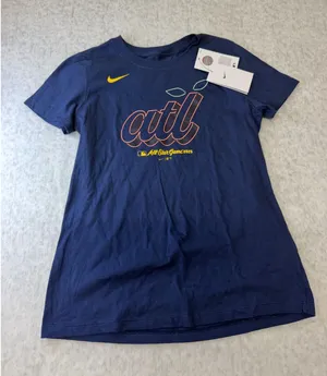 Nike MLB All Star Game 2025 Atlanta ATL Navy Blue Graphic T-Shirt Womens‎ Small thumbnail 1