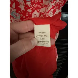 Free People Red Floral Twist Back Mini Dress Size 10 thumbnail 6
