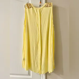 POL Yellow Sleeveless Top with Sequin Pocket thumbnail 3