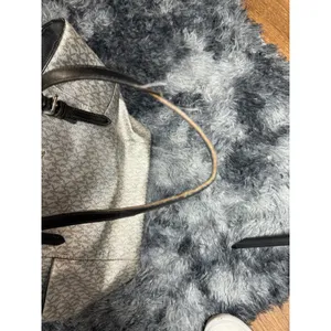 Michael Kors handbag purse Black & Silver shoulder bag flaws pictured thumbnail 2