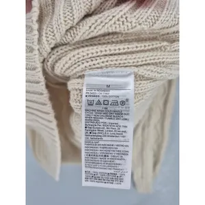 GAP Womens Sweater Cream Beige‎ Cable Knit Cotton Classic Preppy M thumbnail 4