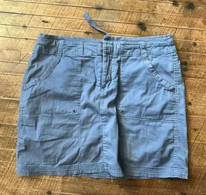 Athleta blue gray cargo pockets Y2K mini Athleisure skirt thumbnail 1