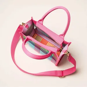 Kate Spade x Target Pink Plaid Knit Crossbody Bag thumbnail 3