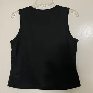 Nike Black Cropped Knit Tank Top Size Medium (8-10) thumbnail 5