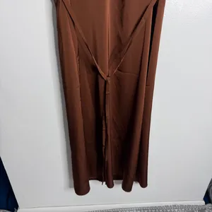 NWT Old Navy Cocoa Satin Summer Wedding Sleeveless Midi Slip Dress 12 Minimalist thumbnail 4