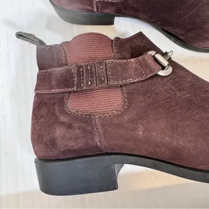 Ariat Brown Suede Leather Ankle Boots Womens 6 Fall Booties Western Boho Comfort thumbnail 10