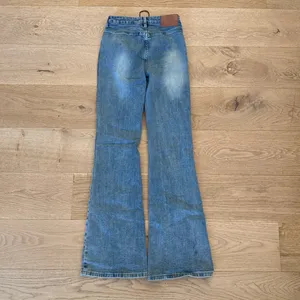 White Fox Low Rise Flare Jeans Original Trendsetter Brown Tie Size S in Blue thumbnail 4