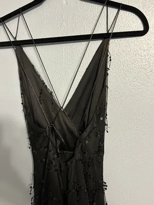 Showpo V Neck Black Sequin Dress thumbnail 5