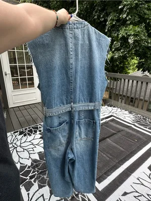 Blank NYC Light Blue Denim Sleeveless Jumpsuit thumbnail 5