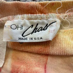 Vintage Oh Chas Rainbow Tie Dye T-Shirt 1X Made in USA Single Stitch 90s Boho thumbnail 4