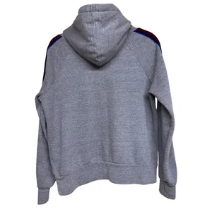 Aviator Nation Velvet Striped Pullover‎ Hoodie Gray Size Small thumbnail 2