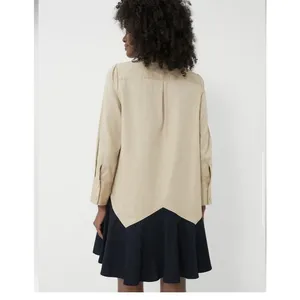 Tuckernuck Sand Roux button up structured colorblock mini dress WOMENS SMALL thumbnail 4