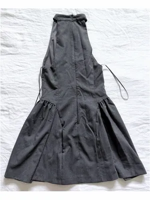 Zara Charcoal Halter Fit and Flare Mini Dress thumbnail 7