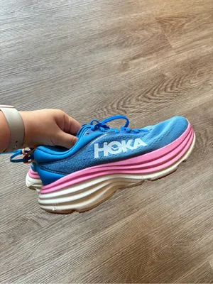 Hoka One One Bondi 8 Wide Sneakers Coastal Sky Blue Pink Size 6.5 D thumbnail 3