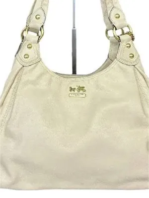Coach Madison Maggie large Shoulder Tote Creamy Leather Hobo Bag w/2 Hang Tags thumbnail 2