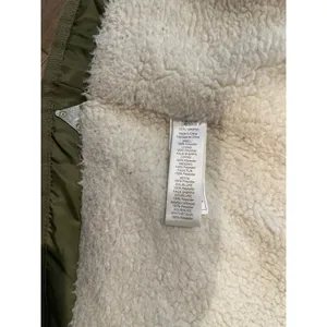 GUESS Sherpa Lined Puffer Vest Olive Green Size S Cozy Warm Casual thumbnail 5