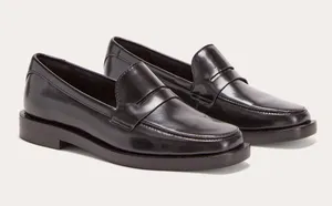 Everlane The Penny Loafer in Black Leather 7 New with box Womens Oxfords thumbnail 1