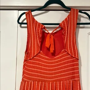 Anthropologie women’s medium retro ribbon midi dress by postmark‎ XS thumbnail 6