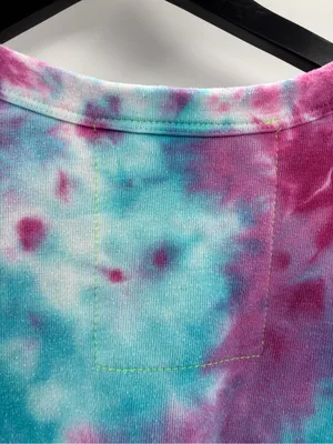 Aviator Nation AV Crewneck Sweatshirt Tie Dye Pullover Pink Blue size small thumbnail 9
