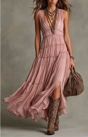 Bella Hudson Flowy Rose Dress thumbnail 1