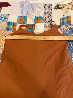 Coyuchi Solstice Organic Cotton Wide Leg Romper Jumpsuit Rust Small yoga soft thumbnail 7