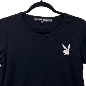 Playboy Missguided Shirt 6 Streetwear Cropped Logo Spellout Statement Y2k‎ thumbnail 3