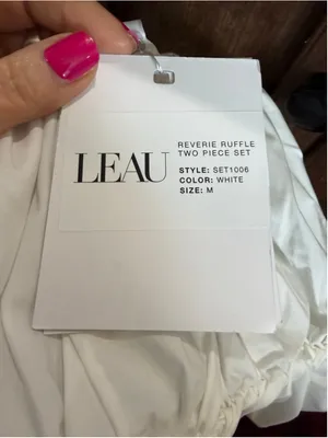 Women's LEAU White Reverie Ruffle Two Piece Skirt Set M thumbnail 11