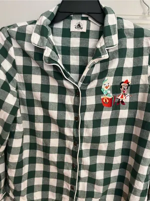 Disney Green and White Buffalo Check Women's Pajama Set thumbnail 5