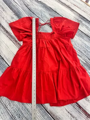 Abercrombie & Fitch Women’s Red Square-Neck Mini Dress thumbnail 7