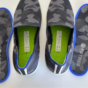 Rothy’s The Original‎ Slip On Sneaker Grey Black Knit Camo thumbnail 8